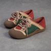 Jiezu 2025 Otoño e Invierno Nuevo Color Bloque Moda Tendencia Mocasines de Nobuk Casual Retro Versátil Ligero para Viajar Zapatos de Mujer