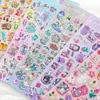 Pegatinas de Cristal Estilo Japonés de Dibujos Animados de Gato Lindo, Conejo y Oso para Niños y Bebés, Educativas y de Aprendizaje Temprano, Pegatinas Decorativas Hechas a Mano