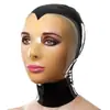 Máscara de Olho Feminina de Látex Natural Capuz de Látex Máscara Sexy Capuz para Role-Playing Festa Dança Capuz com Combinação de Cores
