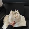 Bolsa Tecida Texturizada Simples, Bolsa Saco Casual e Estilosa de Nicho, Novo Modelo 2026, Bolsa Personalizada de Ombro e Transversal para Mulheres