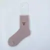 Meias de lã de coral para mulheres meias de sono de inverno espessas sem fiapos em casa Tulipa quente meias de chão de panturrilha no atacado