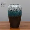 Florero Minimalista de Estilo Europeo Creativo de Pie para Arreglos Florales de Sala de Estar Decoración del Hogar Cerámica Flor Seca Hidropónico Florero Adorno