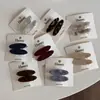 Pinza para el pelo de acetato linda y texturizada para mujer, pasador ovalado pequeño, pinza plana de pico de pato, pinza lateral, pinza para flequillo degradada