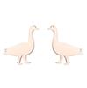 Brincos de aço inoxidável estilo japonês e coreano, brincos de animais, temperamento feminino simples, novo, fofo, pequeno, amarelo, pato, cisne branco, osso de orelha, brinco