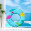 Anel de natação infantil estampado de desenho animado atacado de fábrica, espessado, brinquedo inflável de água para exterior, anel de braço para bebê, anel flutuante