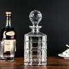 Botella de Vino de Cristal Estilo Europeo Botella de Vino de Whisky Vidrio de Whisky Tallado Vajilla para Vino Tinto del Hogar Juego de Vino