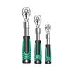 Llave de Carraca Telescópica de 72 Dientes de Ajuste Rápido, Grande 1/2, Mediana 3/8, Pequeña 1/4 Llave Bidireccional Extendida