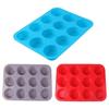 12/24 cavidades molde de bolo de silicone hemisférico antiaderente forma de assar silicone bandeja de assar espessada 24 cavidades redondas