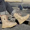 Botas de combate respiráveis de verão transfronteiriças para homens e mulheres com zíper lateral, botas táticas, botas de cano alto leves para atividades ao ar livre, estilo militar