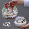 2025 Navidad Mousse Ball Bolsa Caja de Embalaje Adorno para Pastel Plug-In Caja de Regalo Nochebuena Cubeta Abrazo de Manzana