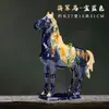 Caballo General Tang Sancai Cerámica Estilo Chino Adornos Decoración del Hogar Par de Caballos Entrada de Tienda Exhibición Grande Artesanías Regalos
