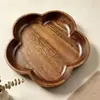 Bandeja de té de nogal vintage, bandeja de té dividida estilo chino, juego de té, plato de postre, plato para merienda de la tarde, plato de frutas