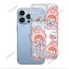 Capa Transparente Super Fofa e Fofa Adequada para Iphone16/17Pm Capa Protetora de Silicone Apple 15Pro Capa de Celular Totalmente Inclusiva