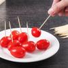 Palito de dente descartável de cabeça dupla para casa, palito de dente de bambu para restaurante, palito de fruta comercial para hotel, atacado, fornecimento para loja de 2 reais