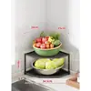 Estante para Lavabo de Verduras, Organizador de Esquina de Cocina, Estante de Almacenamiento para Cesta de Verduras, Estante Triangular para Encimera, Estante Escurridor para Cesta de Verduras