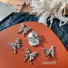 Accesorios de Arte para Uñas de Aleación con Forma de Moño de Moda Decoraciones para Uñas de Mariposa con Ala de Metal Lava Líquida Moño
