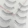 Tono de sacudida con cinco pares de pestañas postizas de fibra sintética hechas a mano naturales ojos grandes esenciales para principiantes diosa pestañas mujeres