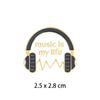 Broche de Metal Musical Personalizado Criativo Retrô Nota Fita Disco de Vinil Roupa Decoração Mochila Estudante