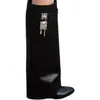Botas altas de punta estilo europeo y americano Chuyuji, botines ajustados sin cordones con decoración metálica, botas largas de verano para mujer, botas de moda