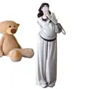 Conjunto de Maternidad Otoño/Invierno 2026 Falso Dos Piezas Cintura Ceñida con Pliegues Conjunto de Pantalones Anchos con Top de Bloques de Color Ajuste con Hebilla de Nariz de Cerdo