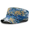 Boné plano camuflado masculino para primavera e outono atacado, proteção solar transfronteiriça, estudantes, treinamento militar, treinamento na selva ao ar livre, boné de proteção para trabalho camuflado
