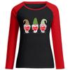 Día de San Valentín manga larga tres gnomos viejo AMOR AMOR AMOR Raglán cuello redondo manga larga camiseta pareja ropa de mujer al por mayor