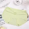 [40,00 kg-85,00 kg] Ropa interior de seda de hielo sin costuras para mujer, entrepierna de algodón, cintura media, bragas sexys para niñas, ropa interior