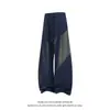Calça casual masculina estilo americano, corte justo, padrão de escamas de dragão, calça de cordão desconstruída estilo foice, calça longa solta e fluida para o outono de 2026