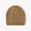 Gorro de Punto Jacquard Liso Acanalado para Mujer de Otoño e Invierno, Ala de Algodón sin Visera, Transpirable, Cálido, para Exteriores, Casual, Versátil