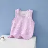 Chaleco de Algodón Lycra para Niños de Verano Delgado Niños y Niñas Bebé Niños Transpirable Camiseta Base Sin Mangas para el Vientre Ropa Infantil