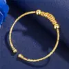 Pulsera de comercio exterior de gran venta chapada en oro de 24k pulsera de flores de coche pulsera ajustable pulsera de cuentas de moda para gente moderna