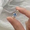Anillo Versátil Estrella Dulce para Mujer, Exquisito Anillo Abierto Elegante de Lujo Ligero con Temperamento, Anillo para Dedo Índice de Nicho Estilo Ins Moderno