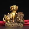 Adorno de Perro de Latón Bolsa de Cobre Perro del Zodíaco Decoración para el Hogar Oficina Regalo Creativo Artesanías Venta al por Mayor