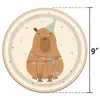 Set de Suministros de Decoración de Platos de Papel para Fiesta de Cumpleaños de Caricatura de Capibara Nuevo Lindo Transfronterizo