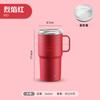 Taza de café de moda de alta gama, simple y de lujo ligero, de acero inoxidable 304, portátil para exteriores, taza de vacío