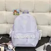 Mochila de Raya de Encaje Suave y Linda Estilo Nuevo Primavera y Verano para Mujer, Estilo Chica Dulce Fufu, Mochila Tesoro para Viajes Diarios en Color Morado Batata