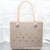 Bolso de Mano Versátil de Nicho para Exportación Transfronteriza Nuevo Bolso de Hombro para Mujer Bolso de Gelatina en Forma de Media Luna Eva Bolso de Playa con Agujeros