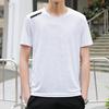 Camiseta de seda gelada masculina de manga curta 2025 novos esportes de verão de secagem rápida respirável meia manga camiseta masculina solta roupas superiores