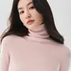 Colección Otoño/Invierno 2026 Baicai Rong: Prenda de Alta Gama, Corte Holgado, Estilo Jersey, Canalé, Suéter de Punto Ajustado con Cuello Alto