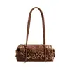 Bolsa de Mão Estampa de Leopardo Retrô Nicho Comércio Exterior Feminina 2025 Nova Moda Bolsa de Ombro Único Sob o Braço Toque de Luxo Bolsa Almofada