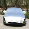 Capa de carro de meio corpo espessada, protetor solar de carro, isolante térmico, à prova d'água, à prova de poeira, adequada para todas as estações, capa de carro de meio corpo