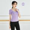 Ropa de práctica de baile para mujer adulta, ropa de cuerpo de manga corta con cuello en V, ropa de baile de ballet, tops para mujer, baile latino chino étnico
