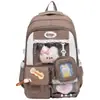Mochila Nueva de Estilo Japonés de Alto Valor para Chicas de Secundaria y Preparatoria, Mochila Linda de Bloques de Color de Gran Capacidad