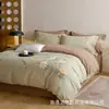 Juego de ropa de cama de cuatro piezas de algodón puro Clase A, algodón de fibra larga de 60 hilos, funda de edredón cepillada 100% algodón, sábana plana, sábana ajustable, artículos de ropa de cama