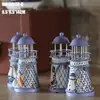 Concha Marina Brillante Faro de Hierro Estilo Mediterráneo Adornos para el Hogar Manualidades Marinas de Moda