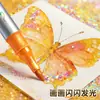 Plumón de glitter de doble punta y doble color de color verdadero, pluma de acuarela de punta suave, resaltador de arte para graffiti para estudiantes de primaria