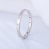 Anillo de Combinación Versátil Estilo Apilado de Plata Esterlina S925 para Mujer Europeo y Americano Ins Anillo Fino de Diamantes Simple Pulsera Anillo