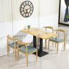 Silla de Hierro Forjado con Respaldo de Cuerno Cafetería Restaurante Occidental Restaurante de Hot Pot Juego de Mesa y Silla de Comida Rápida Personalización Comercial de Muebles de Mesa Redonda Personalizada