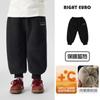Calças Esportivas Forradas com Lã para Meninos Estilo Europeu Direito Roupas de Inverno Outono e Inverno Roupas Infantis Calças de Moletom Grossas de Lã Infantil para Bebês Inverno