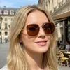 Gafas de Sol Metálicas Cuadradas Grandes de Moda Transfronterizas Gafas de Sol Retro Simples para Mujer Gafas Anti-UV